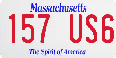 MA license plate 157US6