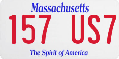 MA license plate 157US7