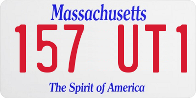 MA license plate 157UT1