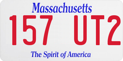 MA license plate 157UT2