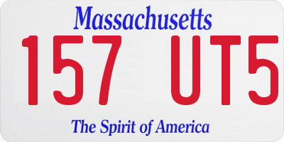 MA license plate 157UT5