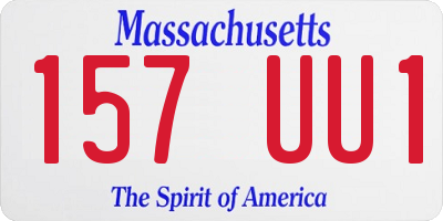 MA license plate 157UU1