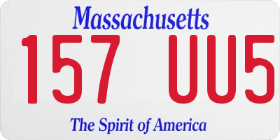 MA license plate 157UU5