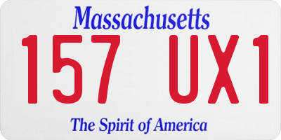 MA license plate 157UX1