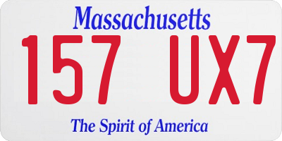 MA license plate 157UX7