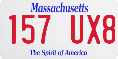 MA license plate 157UX8