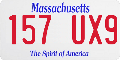 MA license plate 157UX9