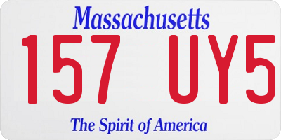 MA license plate 157UY5
