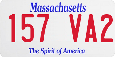 MA license plate 157VA2