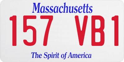 MA license plate 157VB1