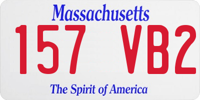 MA license plate 157VB2