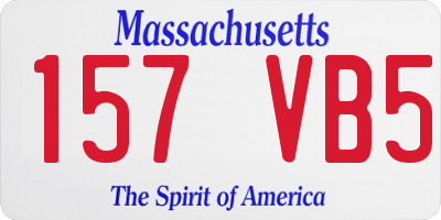MA license plate 157VB5