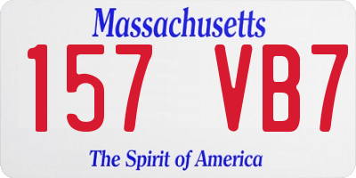 MA license plate 157VB7