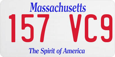 MA license plate 157VC9