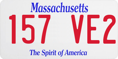 MA license plate 157VE2