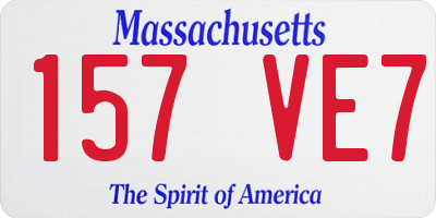 MA license plate 157VE7
