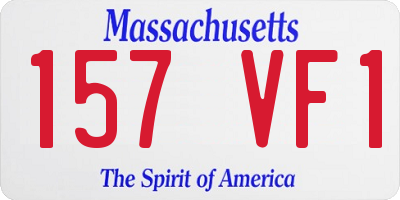 MA license plate 157VF1