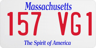 MA license plate 157VG1