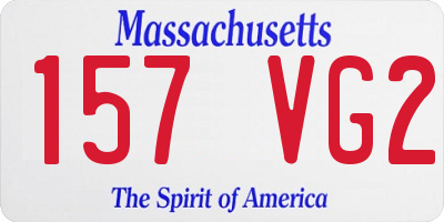 MA license plate 157VG2