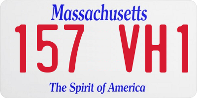 MA license plate 157VH1
