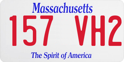MA license plate 157VH2