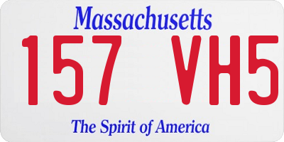 MA license plate 157VH5