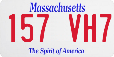 MA license plate 157VH7