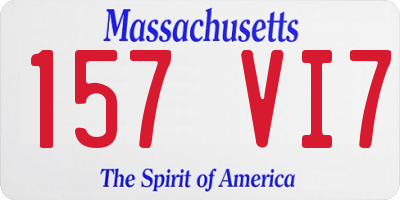 MA license plate 157VI7