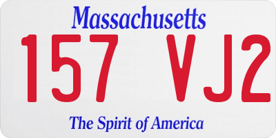 MA license plate 157VJ2