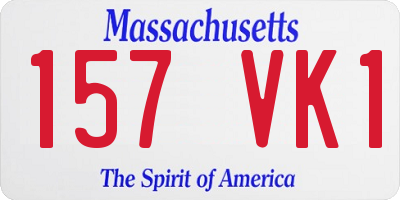 MA license plate 157VK1