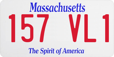 MA license plate 157VL1