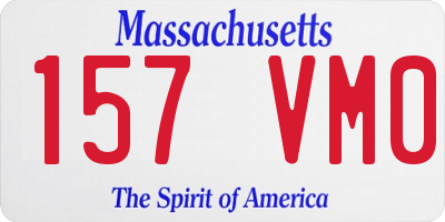 MA license plate 157VM0