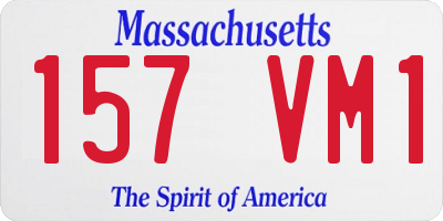 MA license plate 157VM1