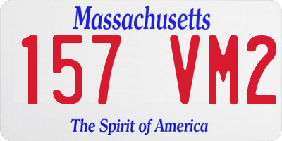MA license plate 157VM2