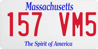 MA license plate 157VM5