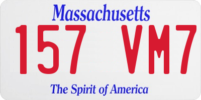 MA license plate 157VM7