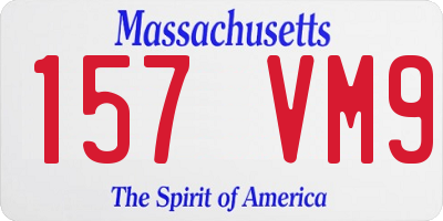MA license plate 157VM9