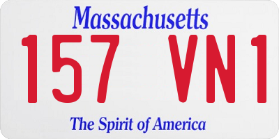 MA license plate 157VN1