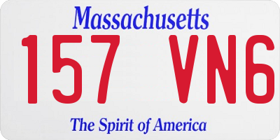 MA license plate 157VN6