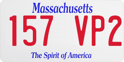 MA license plate 157VP2