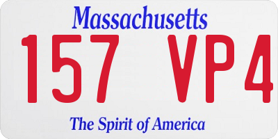 MA license plate 157VP4
