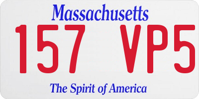 MA license plate 157VP5