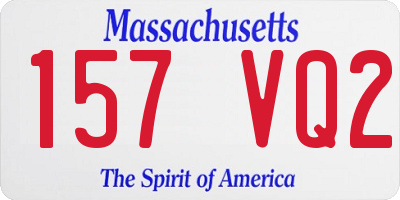 MA license plate 157VQ2