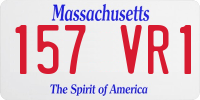 MA license plate 157VR1
