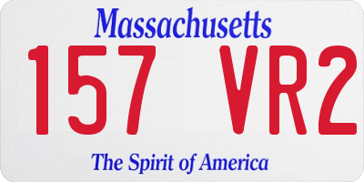 MA license plate 157VR2