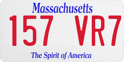 MA license plate 157VR7