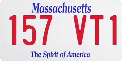 MA license plate 157VT1
