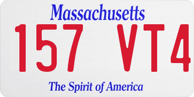 MA license plate 157VT4
