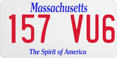 MA license plate 157VU6