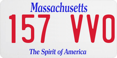 MA license plate 157VV0